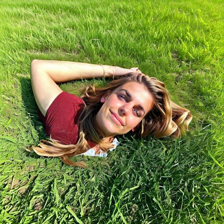 SD3 Experience - Girl Lying on Grass