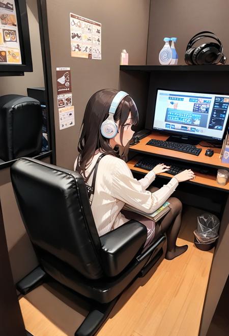 ネカフェ (Internet Cafes in Japan) SDXL