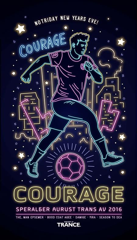 TRANCE_ Neon style poster