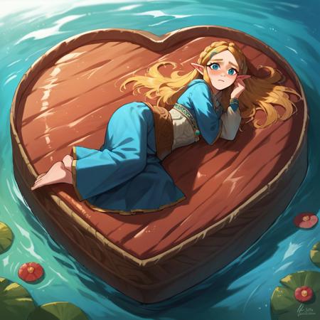 Heart-shaped Bed (pony diffusion)