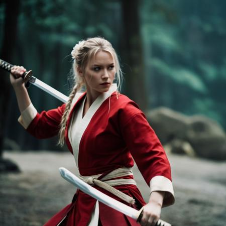 Female (Male) Samurai cinematic style XL + SD1.5