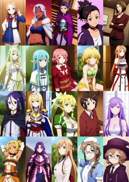 Sword Art Online - Girlpack LoRA (40)版本v1.0 (ID: 207942)