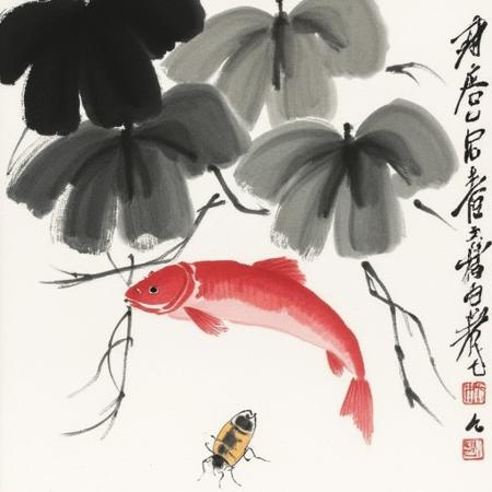 白石老人的画风 baishi style for flux1版本flux ver. Epoch16 (ID: 819397)