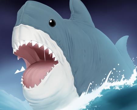 fluffy shark cushion