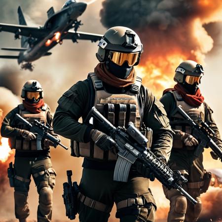 Battlefield + (2042) military cinematic style XL + F1D