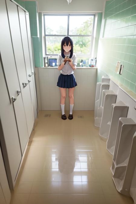 学校の男子トイレ Boys' restroom in a Japanese high school