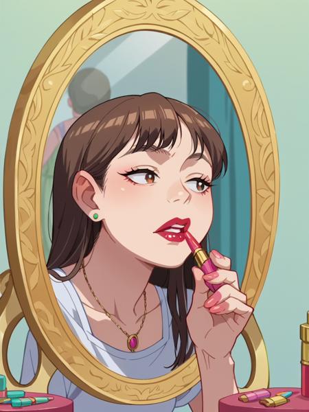 Applying Lipstick