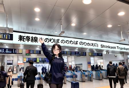 新大阪駅 新幹線のりば（のりかえ口）Shinkansen Tracks (shin-osaka station transfer gate) SDXL