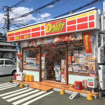 コンビニの外観Y SDXL