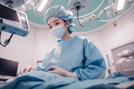 Female Surgeon / Surgical Nurse - Bouffant Cap
