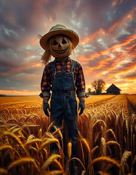 wheat field at dusk background