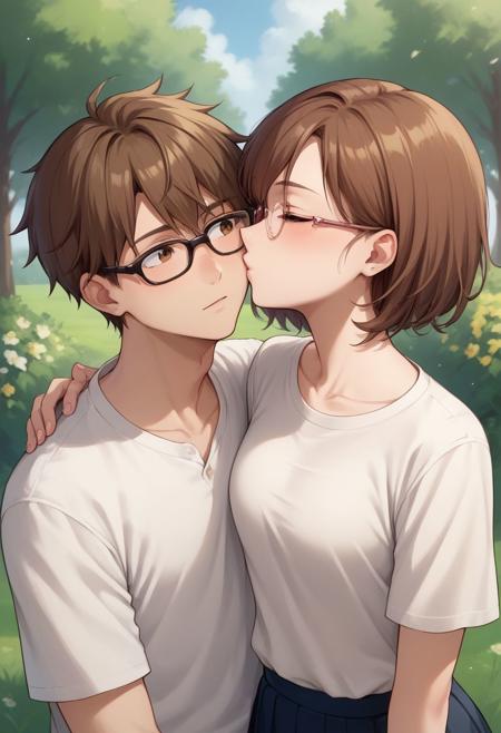 Kissing cheeck