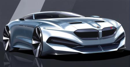 flux car rendering stylized lora