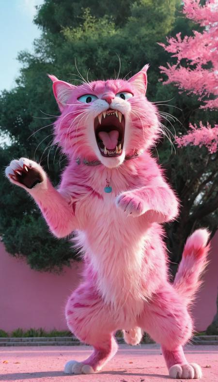 Fresh Ideas@pink roaring cat_SDXL