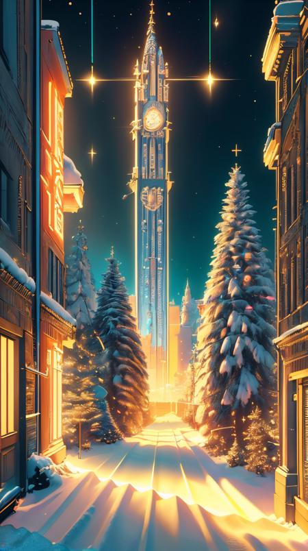 Neon Christmas Style - SD1.5 + SDXL