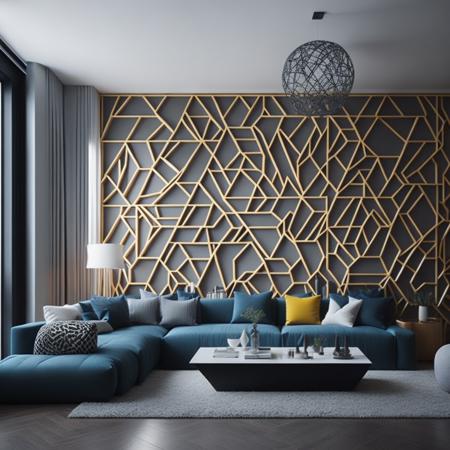 Geometric style interior design