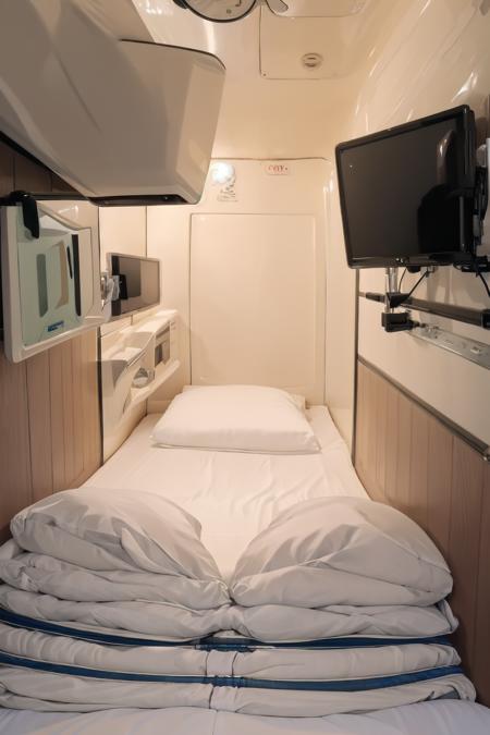 カプセルホテルの中 Inside the capsule hotel SD15