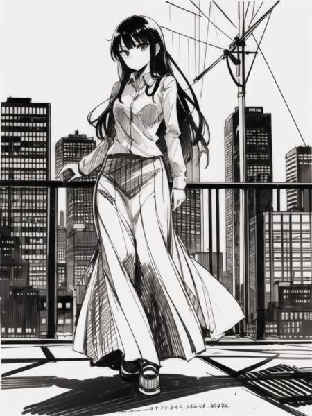 线条速写风格 ｜ pen sketch style