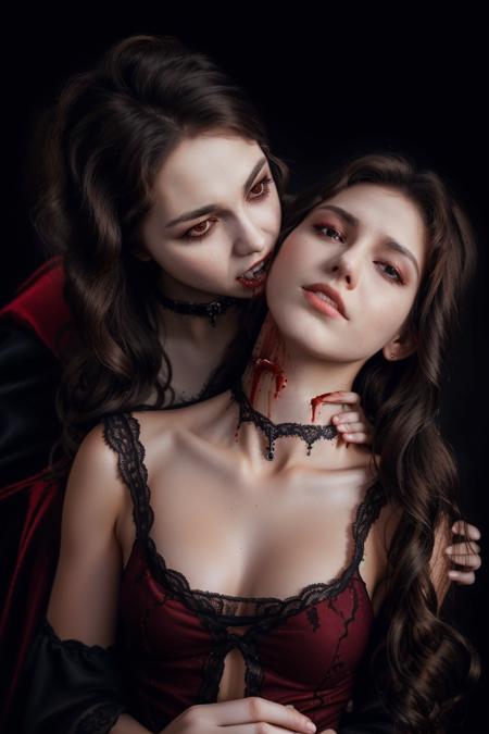 Vampire bite concept