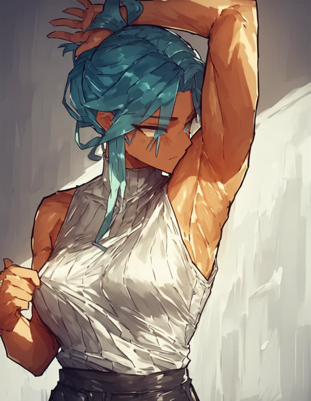 Sniffing / smelling (own) armpit - Pony版本v1.0 (ID: 608321)