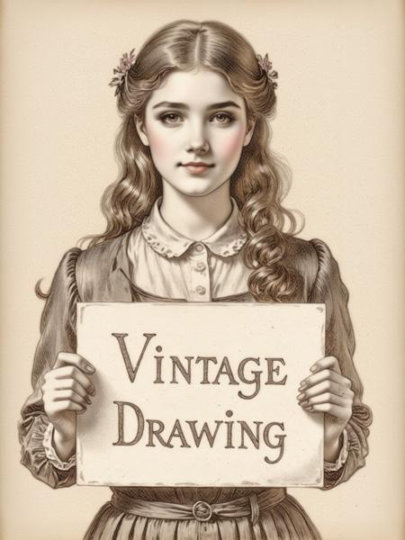 Vintage Drawing - CE - SDXL & Flux版本V1.1 - Flux.1 D (ID: 811004)