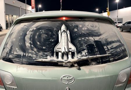Dirty Car Art Style SDXL