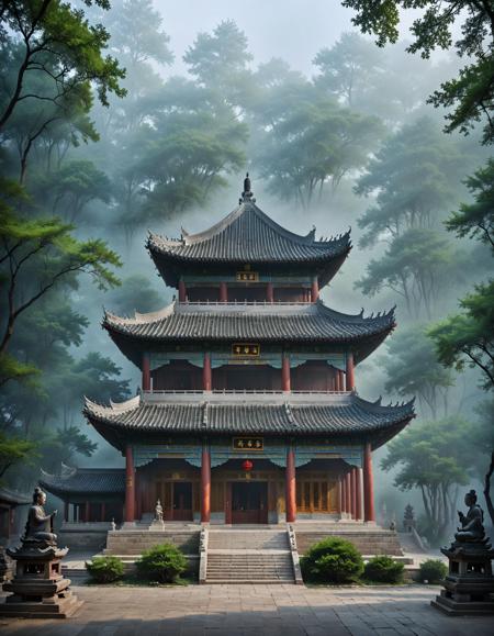 Black myth Wukong architectural_SDXL