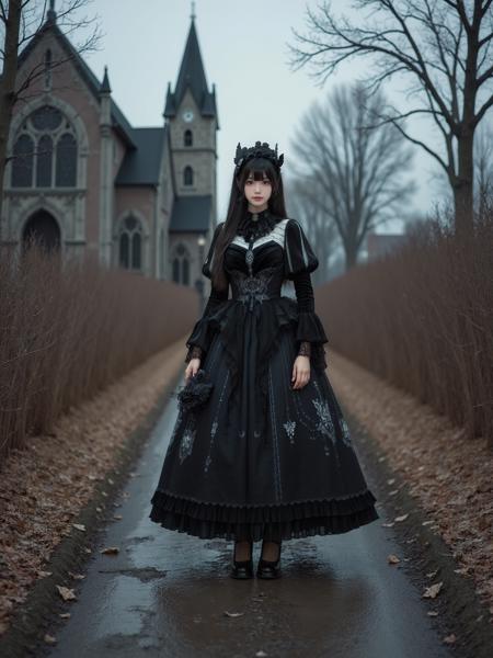 [Flux.1 D][Realistic] Gothic Dress | 哥特风裙子