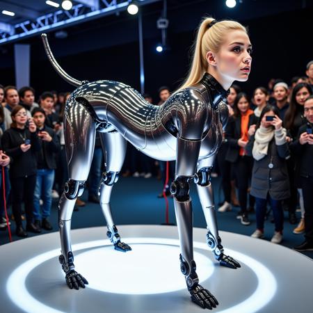 Cyber-Pet Woman to cyborg pet transformation.
