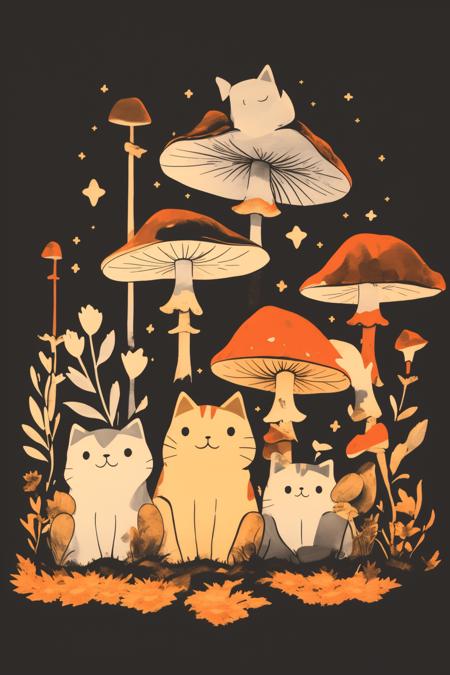 A strange combination of cat and mushroom - tangbohu 10