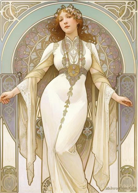 Mucha painting style