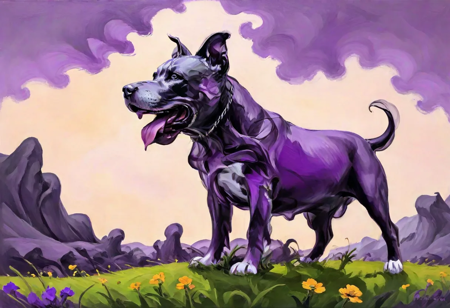 Gray Pitbull Dog SDXL