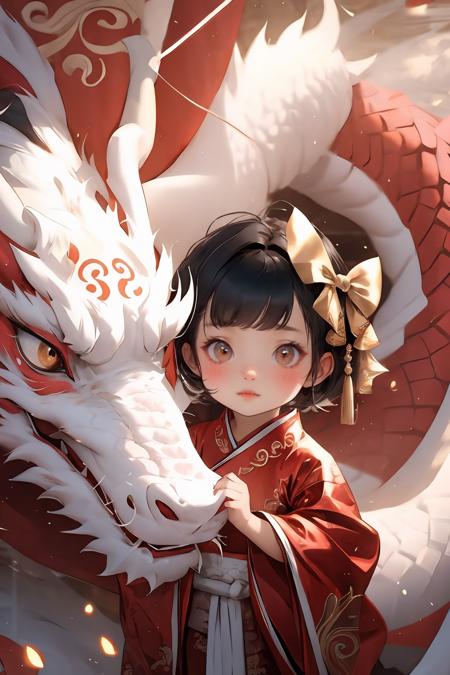 Auspicious New Year in the Year of the Dragon-Chinese Dragon Illustration-Children’s Photography and Photos in Two Dimensions