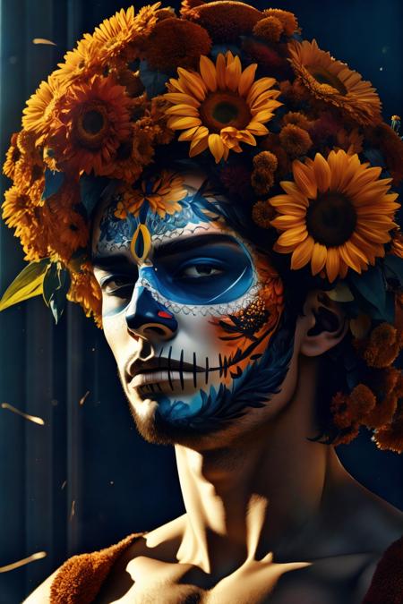 Catrina Makeup with Ornaments (Mexican Skull)