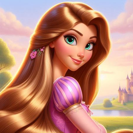 RAPUNZEL PONY, DALL- E 3 STYLE版本V1 (ID: 1055010)