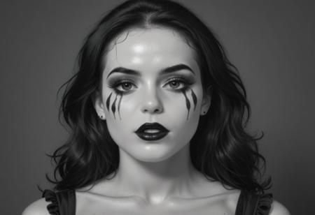 black and white