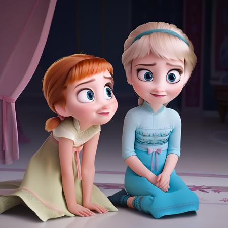 Anna & Elsa (sister in the past) Frozen (Pony)版本v1.0 (ID: 978046)