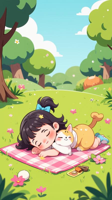 Anime Illustration of Dream Line Figures Flux1.d Lora