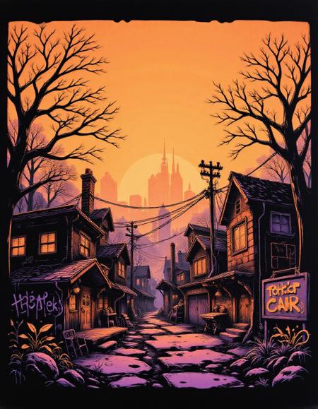 Blacklight Graffiti Style Flux