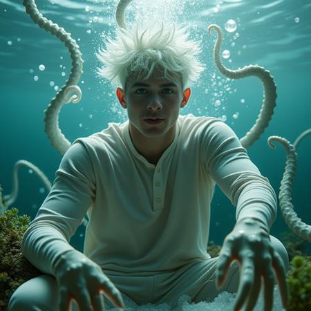 Green Tentacle White Slime - FLUX