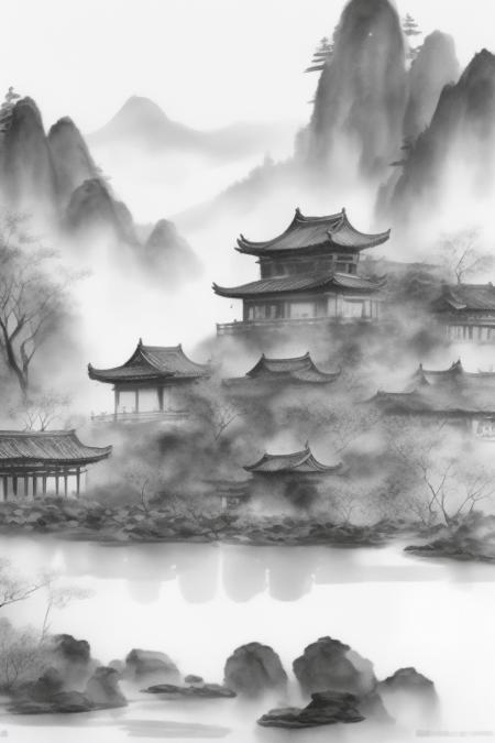 Chinese Ink Painting style LoRa（中国水墨风）