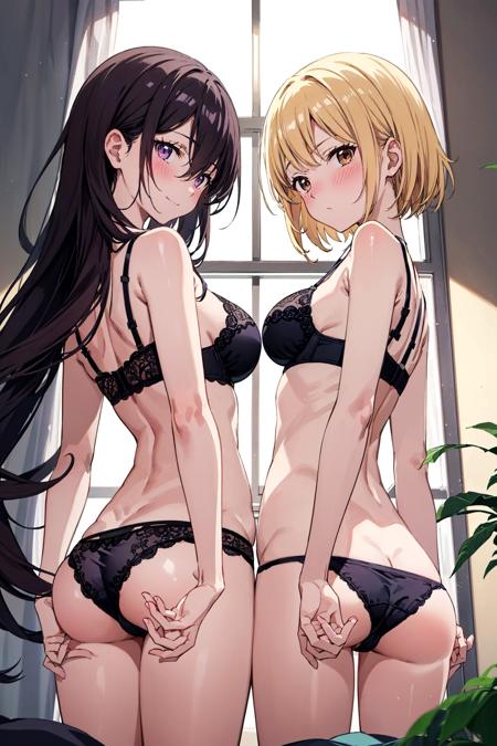OpenPose: 2girls, from behind, from below版本v1.0 (ID: 166017)