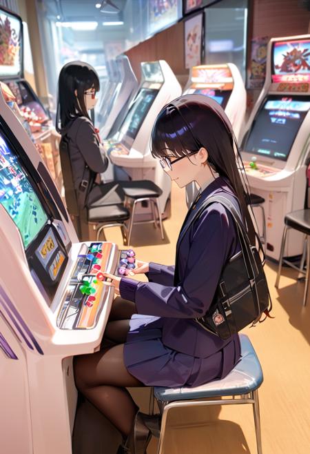 日本のゲームセンター（ビデオゲーム）SDXL