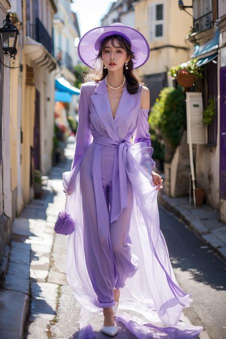 Graceful Wanderer in Lavender