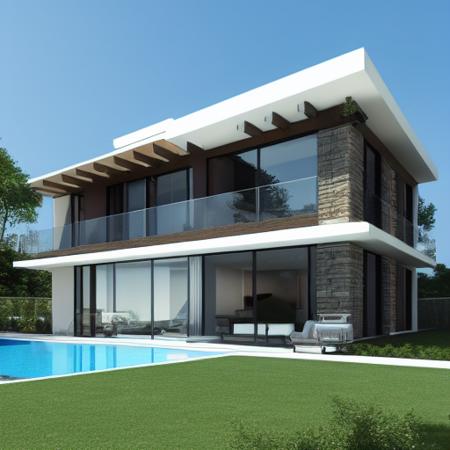LoRA GDM Luxury Modern House / Building Architecture
