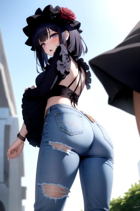 High-waist jeans