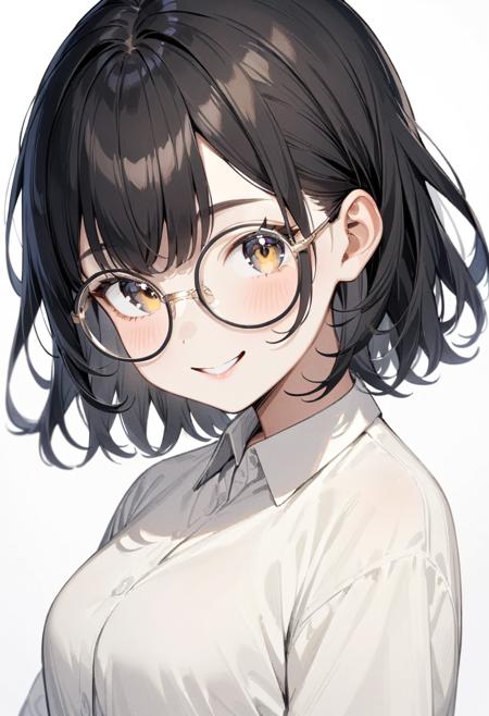 round metal frame glasses1 SDXL