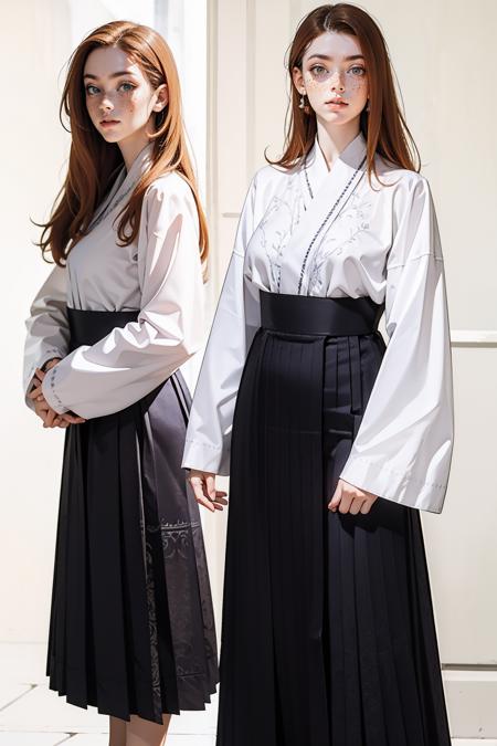 Everyday Ming-styled Women's Shirt & Horse Face Skirt