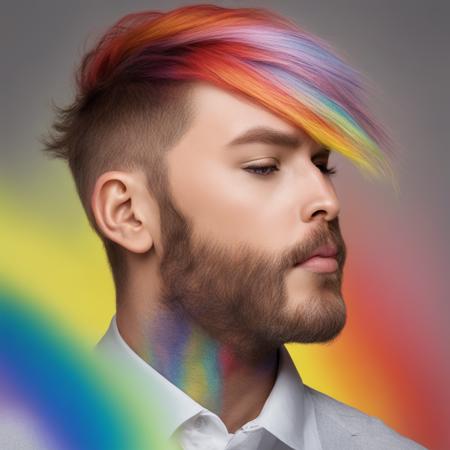 Rainbow highlights Hair