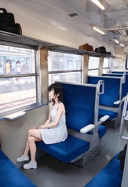 国鉄12系客車車内風景SDXL